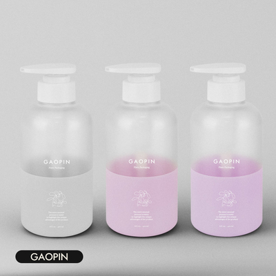 botella de empaquetado de encargo de la bomba de la loción del lavado del cuerpo de Skincare de la botella plástica del animal doméstico 400ml