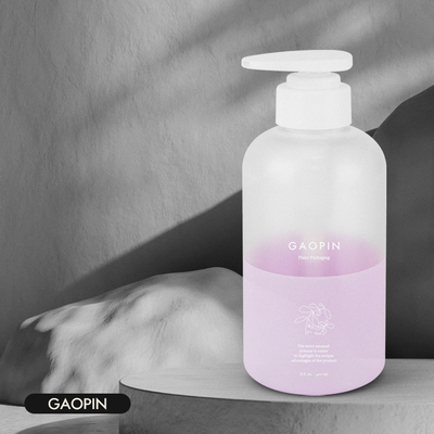botella de empaquetado de encargo de la bomba de la loción del lavado del cuerpo de Skincare de la botella plástica del animal doméstico 400ml