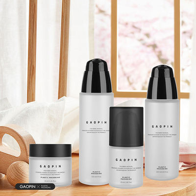 Personalizado 50/100/120ml loción de protección solar para mascotas esmerilada envases cosméticos botella y tarros de plástico