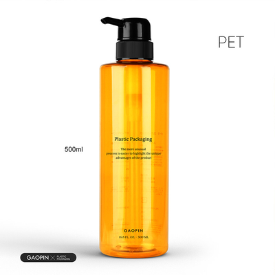 Botellas de champú transparentes, contenedor de loción corporal de plástico para mascotas de lujo personalizado de 500ml