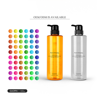 Botellas de champú transparentes, contenedor de loción corporal de plástico para mascotas de lujo personalizado de 500ml