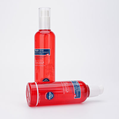 botella plástica plástica roja de la loción del espray PETG de la bomba del cuidado de piel de la cara de 60ml 125ml 150ml