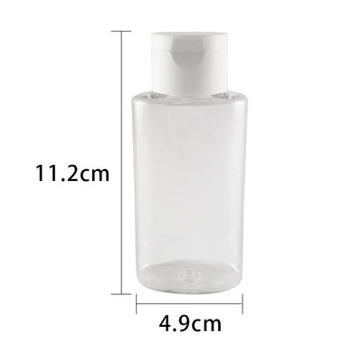 El gel vacío claro del desinfectante de la mano de Flip Cap Cosmetic Plastic Bottles embotella 60ml 100ml