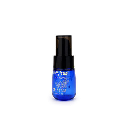Color azul plástico vacío reciclable de la botella 30ml 120ml de la bomba de Skincare