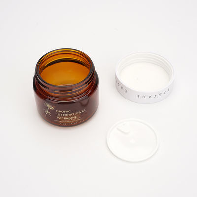 empaquetado de Amber Lotion Bottles Plastic Cosmetic de la bomba de 80ml 100ml