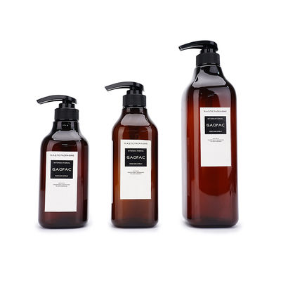 Botellas plásticas vacías del champú de Amber Skin Care Packaging 500ml 600ml 1000ml del ANIMAL DOMÉSTICO