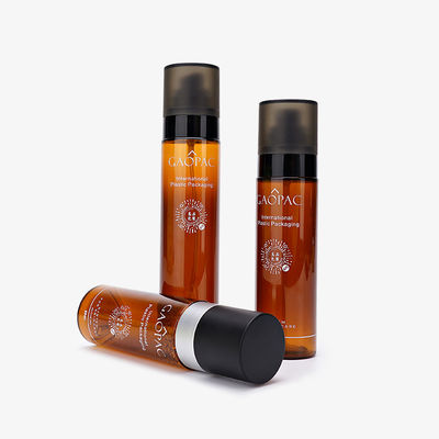 Botella facial de Amber Plastic Spray Plastic Lotion del ANIMAL DOMÉSTICO de la tinta 80ml 90ml 120ml del cuidado de piel