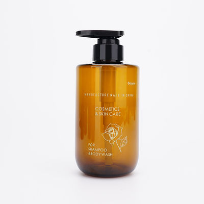 Ronda Amber Plastic Shampoo Bottles 500ml 600ml con la bomba