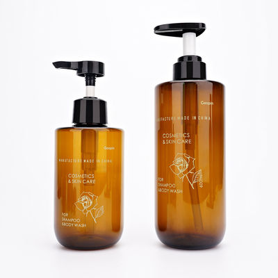 Ronda Amber Plastic Shampoo Bottles 500ml 600ml con la bomba