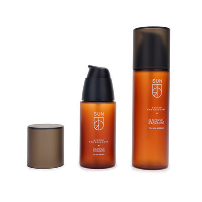 Empaquetado helado de Amber Pet Plastic Bottles 30ml 100ml 120ml Skincare