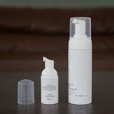 botella blanca del ANIMAL DOMÉSTICO del cilindro de la botella de la bomba de la espuma plástica de 150ml 25ml