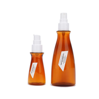 Botella plástica de lujo 170ml reciclable de la loción de Brown para Skincare personal