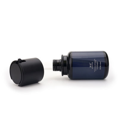 Matte Black Empty Pump Plastic embotella el empaquetado cosmético 120ml