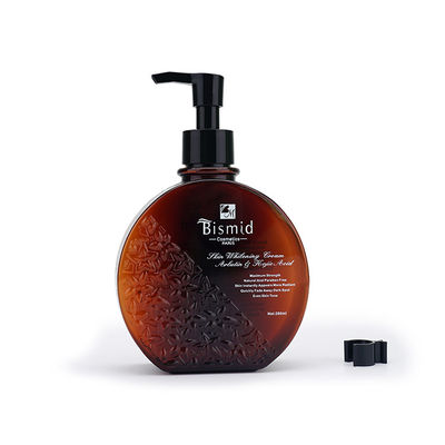 empaquetado del cuidado de 250ml Brown PETG Amber Pump Bottles For Skin