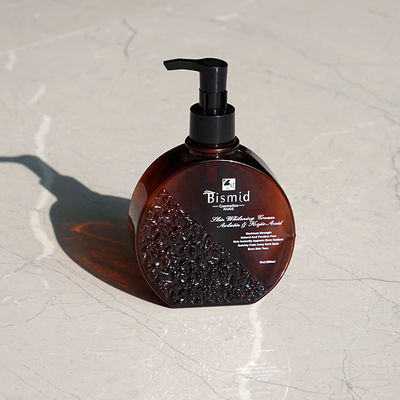 empaquetado del cuidado de 250ml Brown PETG Amber Pump Bottles For Skin