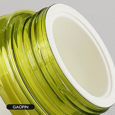 sistema de empaquetado cosmético de lujo de la botella plástica de la loción del verde de 40ml 50ml 130ml